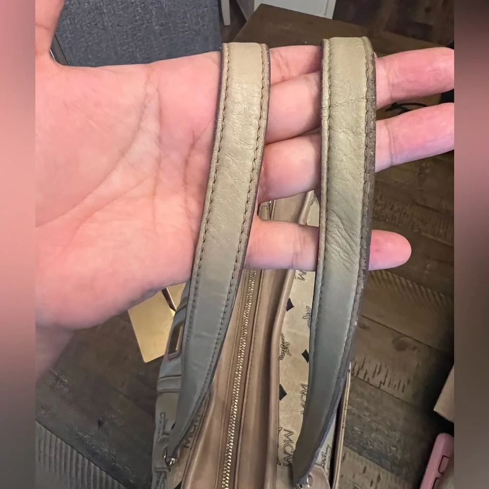 MCM Gray and Pink Signature Tote - Picture 7 of 7